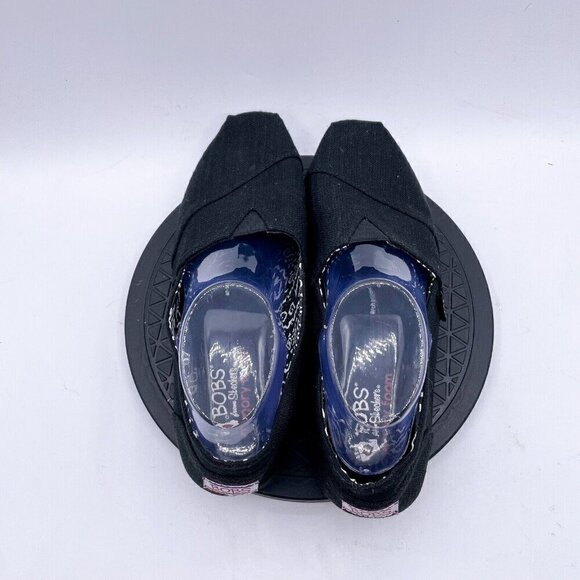 Bobs from Skechers Shoes Womens 8.5 Push- Peace and Love Flats Black Low - Picture 8 of 9